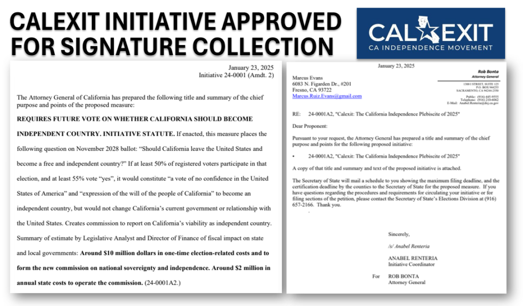 Calexit Initiative Approved For Signature Collection